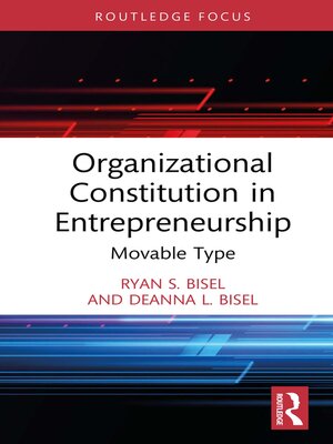 cover image of Organizational Constitution in Entrepreneurship